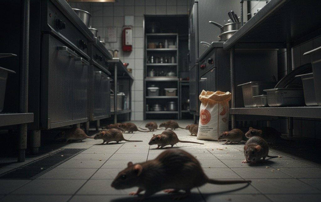 Rats dans une cuisine