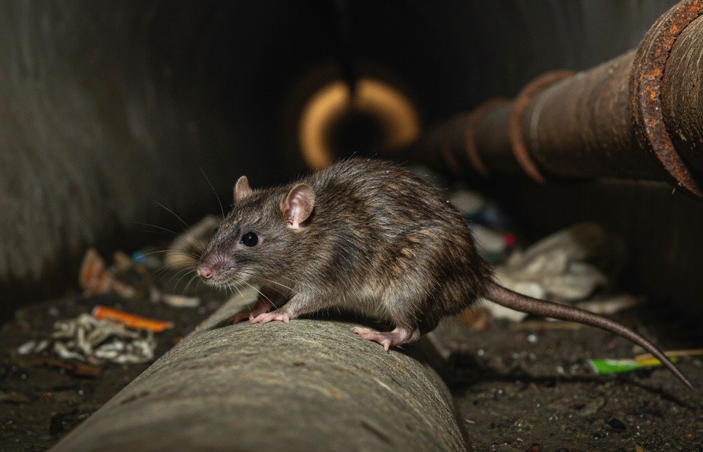 rat dans un égout